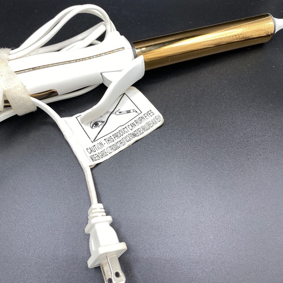 Kristin Ess 1" Curling Iron. Digital, 4 temps, auto. White, Gold. Pre-loved. - Picture 6 of 6